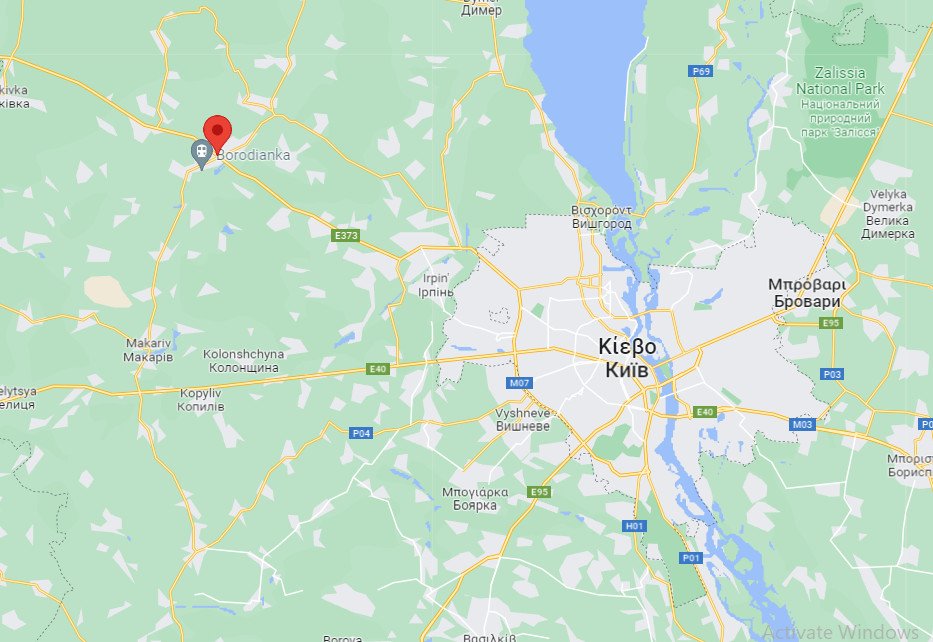 Russian forces occupy the city of Borodyanka, northwest of Kiev